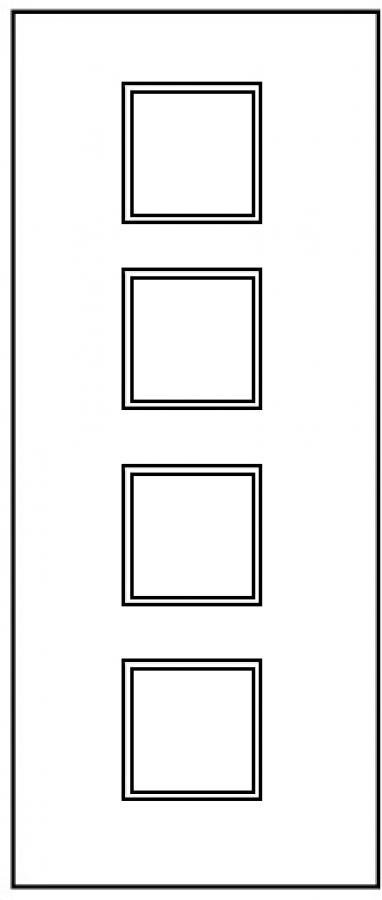 Pattern 9 - 30 Minute Fire Door with 2 Glass Panes - Oak, Walnut, Ash, Grey, White Options